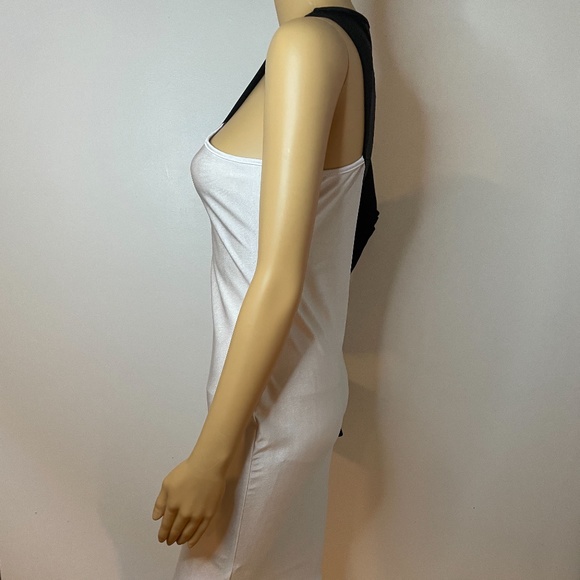 Mod sixties black white one sleeved sheath dress! - Picture 8 of 15